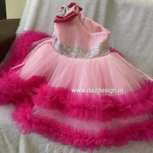 Party Wear High Low Princess Gown Nazdesign NZD-007 - Image 1