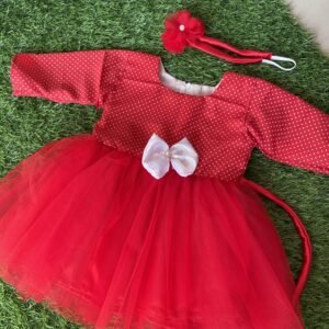 Red frock | Birthday party Frock collection : NZD-0022 - Image 1