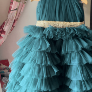 Bottle green colour frock collection : NZD-0082 - Image 3