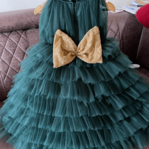 Bottle green colour frock collection : NZD-0082 - Image 2