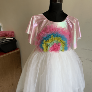 White & pink colour frock collection : NZD-0084 - Image 1