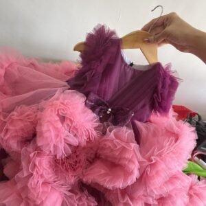 Wine & Pink frock collection: NZD-00105 - Image 2