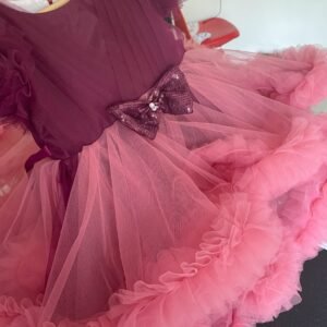 Wine & Pink frock collection: NZD-00105 - Image 4