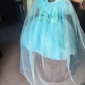 Sky Blue colour designer Partywear Frock collection: NZD-001045 - Image 3