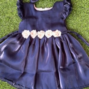 Navy blue colour Jimmy choo fabric frocks for girls : NZD- 0010147 - Image 1