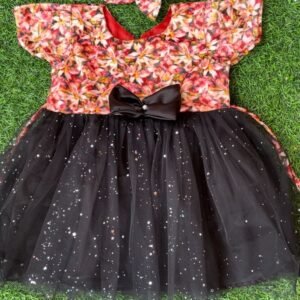 Black colour Party wear frock collection |Birthday wear frock : NZD-0010151 - Image 1
