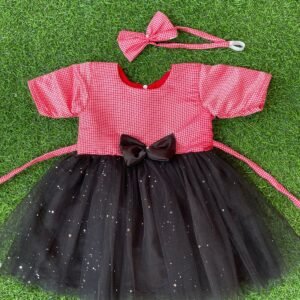 Black colour Party wear frock collection |Birthday wear frock : NZD-0010175 - Image 1
