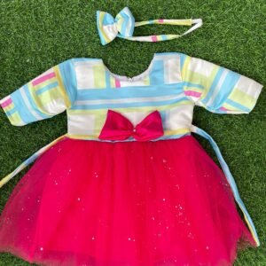 Red colour Party wear frock collection |Birthday wear frock : NZD-0010177 - Image 1