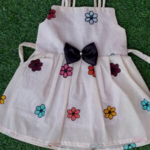 Kora cotton with flower shape frocks for girls nazdesign : NZD-0010226 - Image 1