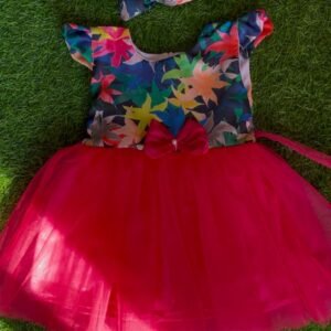 Multi colour Party wear frock collection | Birthday frock : NZD-0010237 Nazdesign - Image 1