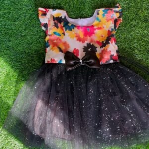 Black colour Party wear frock collection | Birthday frock : NZD-0010236 Nazdesign - Image 1