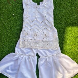 Whitecolour Top & Garara Skirt Party wear design top & skirt collection |Birthday wear top & skirt : NZD-0010124 - Image 1