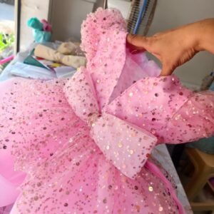 Baby Pink colour designer Partywear Frock collection: NZD-BD-0001002 - Image 3