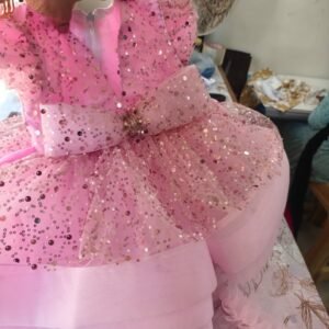 Baby Pink colour designer Partywear Frock collection: NZD-BD-0001002 - Image 7