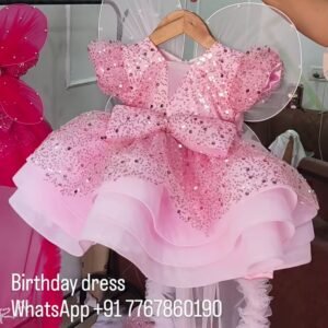Baby Pink colour designer Partywear Frock collection: NZD-BD-0001002 - Image 1