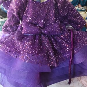 Purple colour designer Partywear Frock collection: NZD-BD-0001003 - Image 5